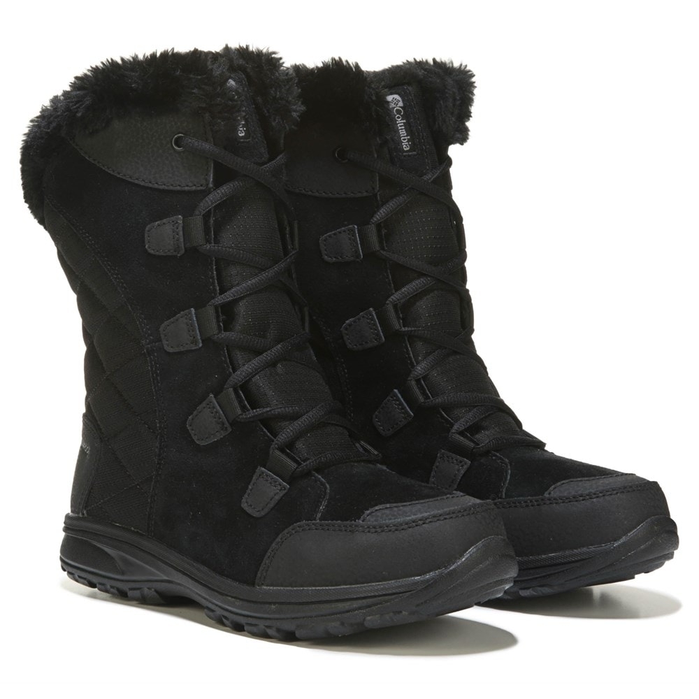 Columbia Black Winter & Rain Boots with Faux Fur Lining